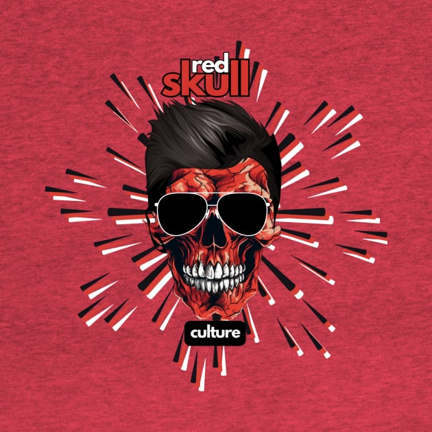 Red Skull Culture, Festival t-shirt, Unisex t-shirt, tees, t-shirts, t-shirts for him, t-shirts for her, gift ideas, summer tees, skull tees by Clinsh Online 